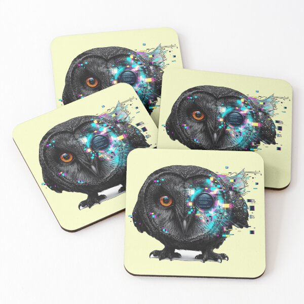 Item preview, Glitch Owl Exe Neon Code Digital Glitchbeasts designed and sold by GhezArt.