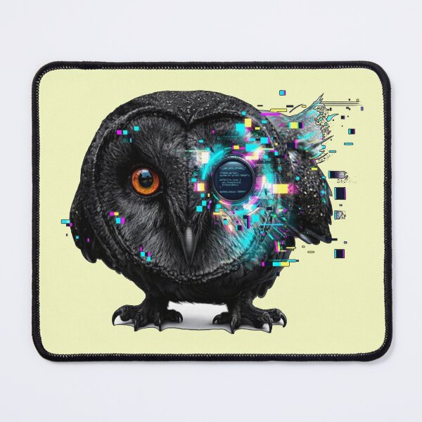 Item preview, Glitch Owl Exe Neon Code Digital Glitchbeasts designed and sold by GhezArt.