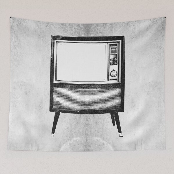 Item preview, Vintage Wood-Cased Console Television Set Empty Screen designed and sold by Ghoul Enterprises.