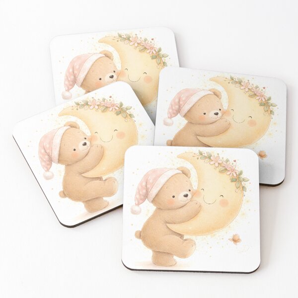 Item preview, God’s Perfect Plan Cute Teddy Bear Moon Nursery Quote designed and sold by LoveNurseries.