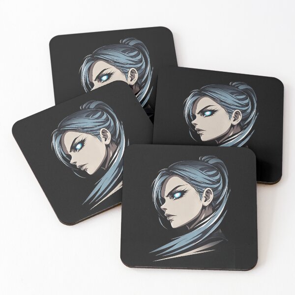 Item preview, Elegant Anime Girl Profile Blue Hair Glowing Eye designed and sold by UrbanPrts.