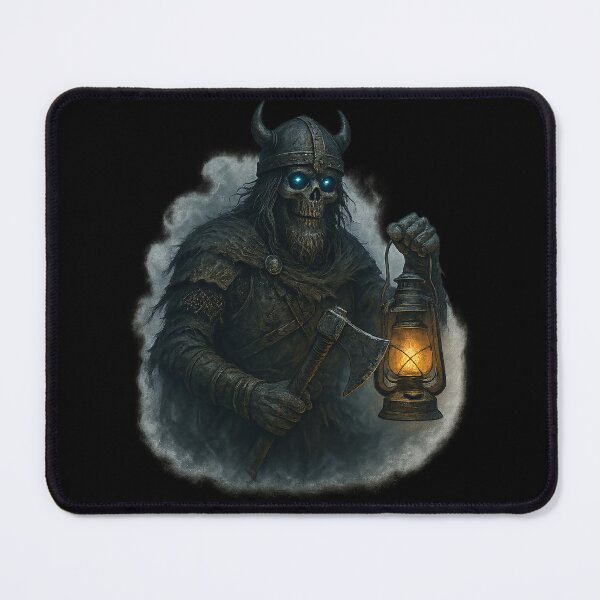 Item preview, Ghost Lantern Viking Skeleton Glow Eyes Battle Axe designed and sold by Mythborn Saga.