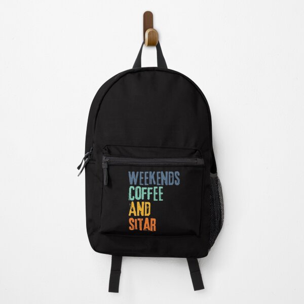 Item preview, Funny Retro Weekends Coffee and Sitar designed and sold by WeirdlyRare.
