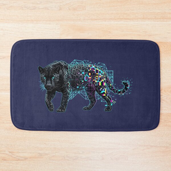 Item preview, Glitch Jaguar 404 Neon Digital Art Glitchbeasts designed and sold by GhezArt.