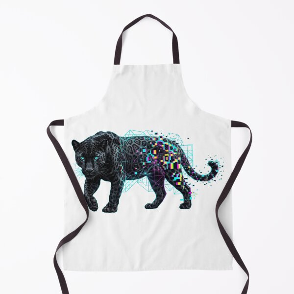 Item preview, Glitch Jaguar 404 Neon Digital Art Glitchbeasts designed and sold by GhezArt.
