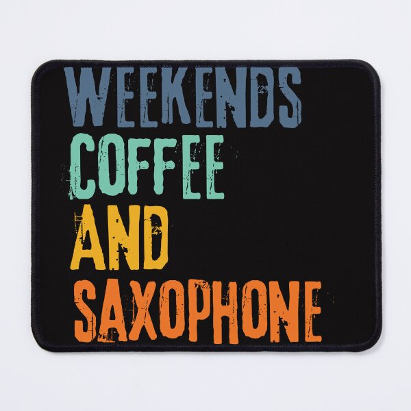 Item preview, Funny Retro Weekends Coffee and Saxophone designed and sold by WeirdlyRare.