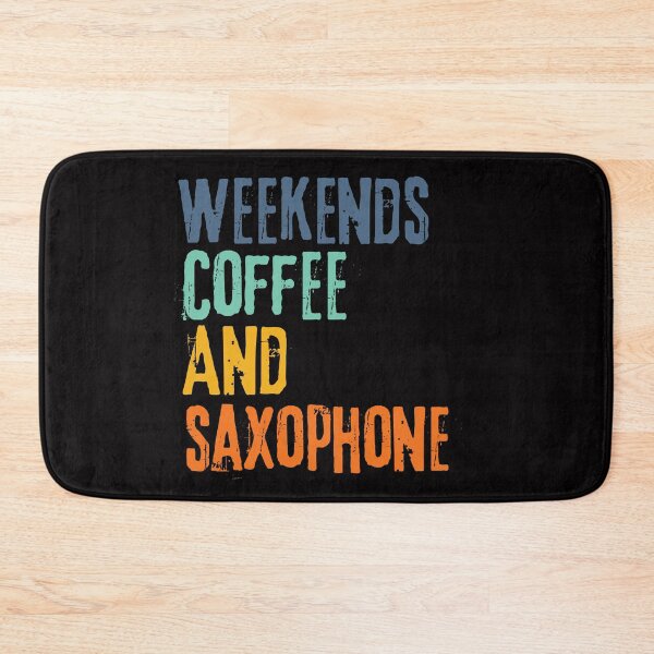 Item preview, Funny Retro Weekends Coffee and Saxophone designed and sold by WeirdlyRare.