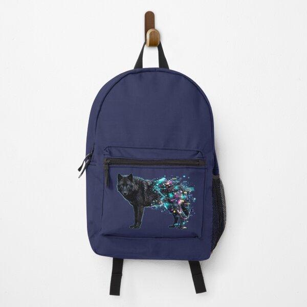 Item preview, Glitch Wolf Error Neon Digital Art Glitchbeasts designed and sold by GhezArt.