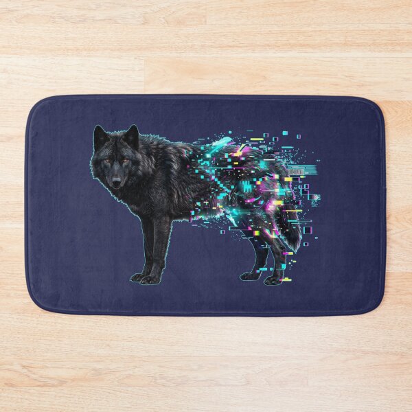 Item preview, Glitch Wolf Error Neon Digital Art Glitchbeasts designed and sold by GhezArt.