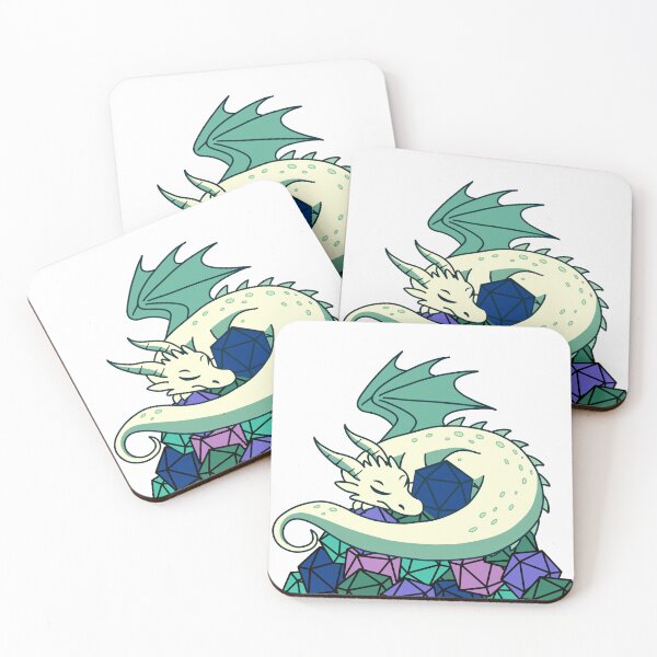 Item preview, Sleepy Dragon Guarding Dice designed and sold by megogilvie.