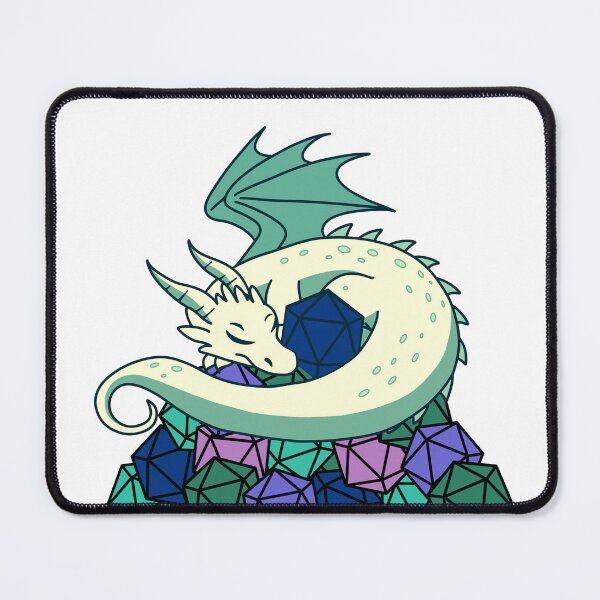 Item preview, Sleepy Dragon Guarding Dice designed and sold by megogilvie.