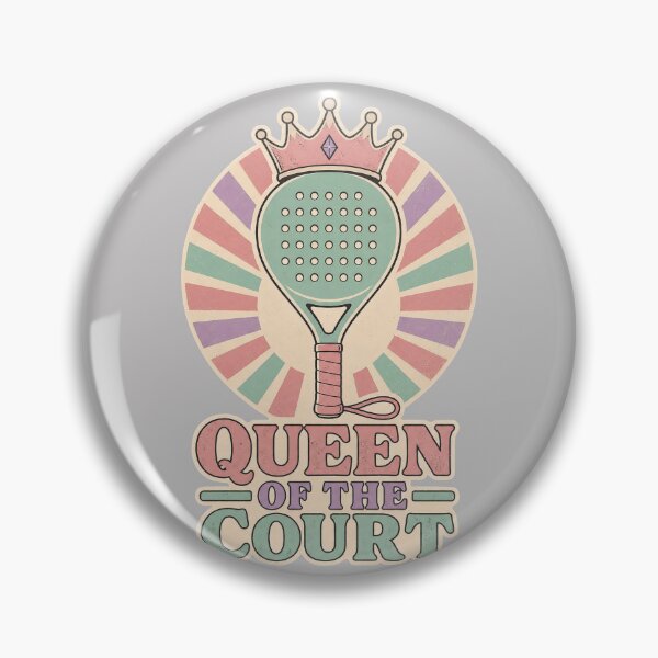 Item preview, Funny Padel girly Quote - queen of the court- Retro Vintage Padel Art designed and sold by BelievingCreate.
