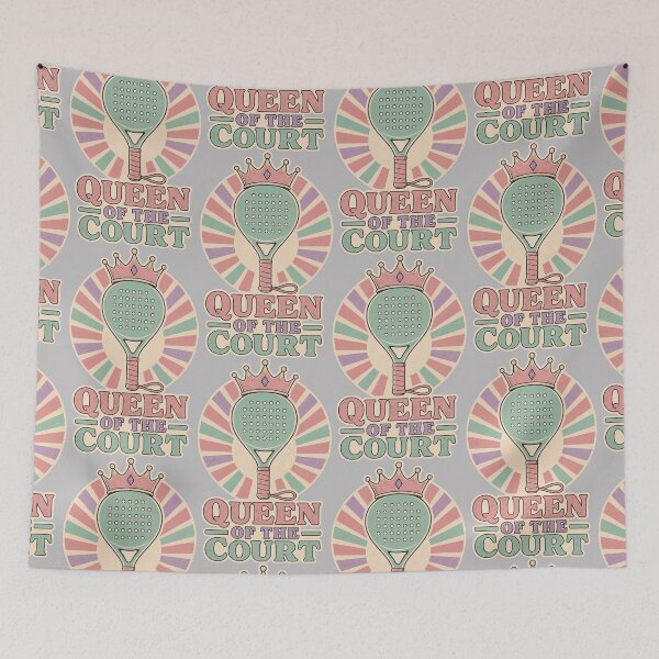 Item preview, Funny Padel girly Quote - queen of the court- Retro Vintage Padel Art designed and sold by BelievingCreate.