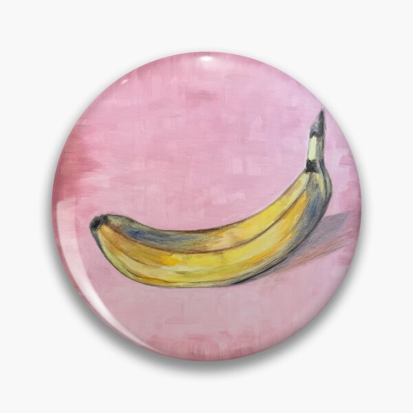 Item preview, POP BANANA | Warhol Inspired Oil Painting | Pink Pop Art Wall Decor designed and sold by BlueberrySwan.