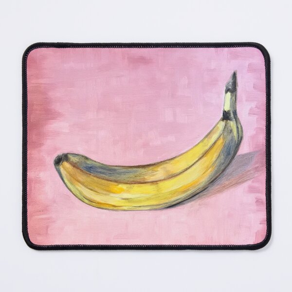 Item preview, POP BANANA | Warhol Inspired Oil Painting | Pink Pop Art Wall Decor designed and sold by BlueberrySwan.