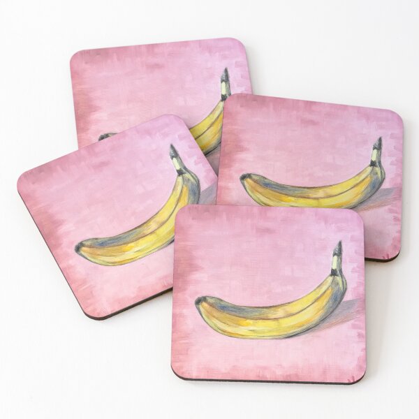 Item preview, POP BANANA | Warhol Inspired Oil Painting | Pink Pop Art Wall Decor designed and sold by BlueberrySwan.