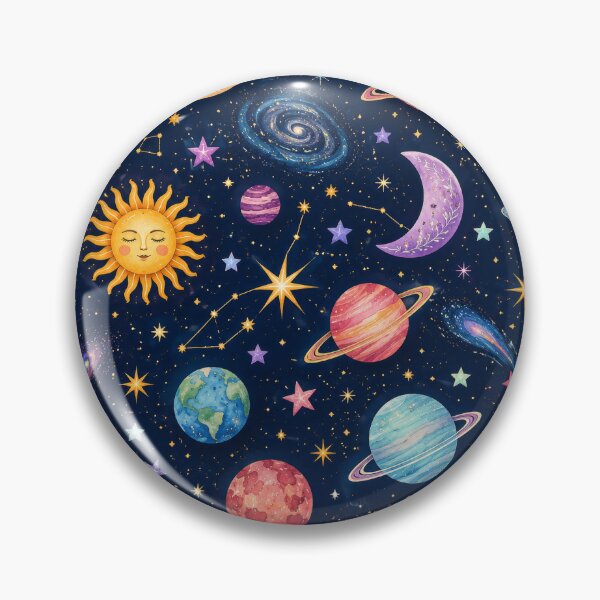 Item preview, Celestial Stars Planets Colourful Cosmic Pattern Artwork designed and sold by ArtComixHaven.