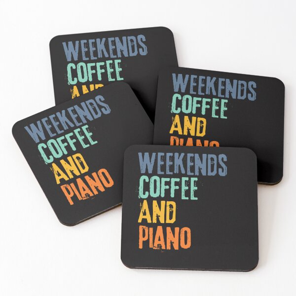 Item preview,  Funny Retro Weekends Coffee and Piano designed and sold by WeirdlyRare.