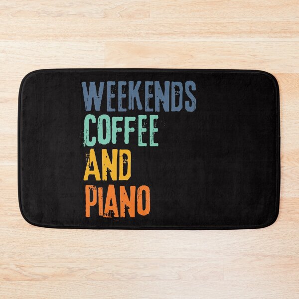 Item preview,  Funny Retro Weekends Coffee and Piano designed and sold by WeirdlyRare.