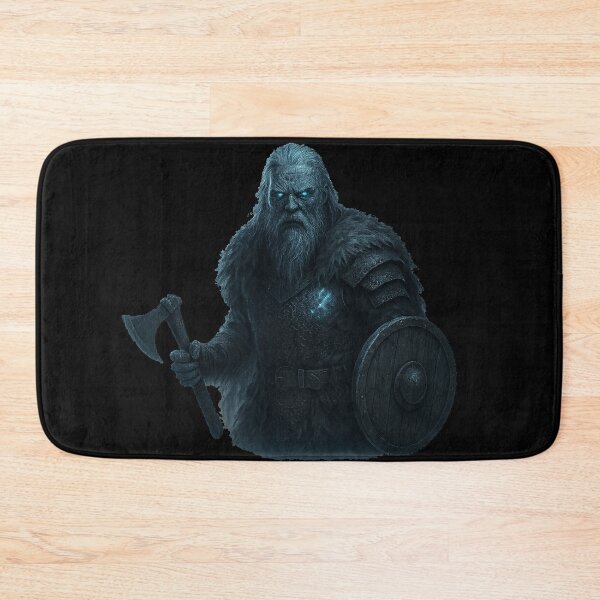 Item preview, Frost Giant Viking Warrior Glow Eyes Shield Axe designed and sold by Mythborn Saga.