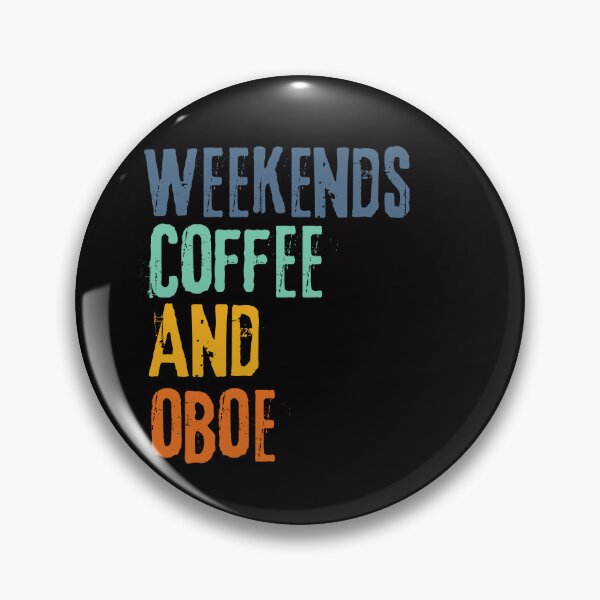 Item preview,  Funny Retro Weekends Coffee and Oboe designed and sold by WeirdlyRare.