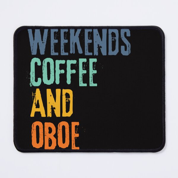Item preview,  Funny Retro Weekends Coffee and Oboe designed and sold by WeirdlyRare.