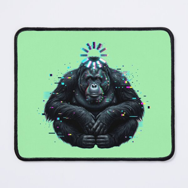 Item preview, Glitch Orangutan Buffer Loading Neon Glitchbeasts designed and sold by GhezArt.