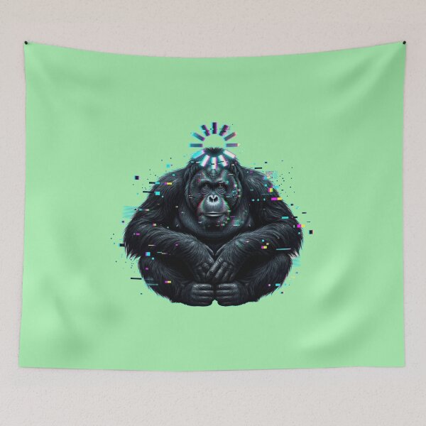 Item preview, Glitch Orangutan Buffer Loading Neon Glitchbeasts designed and sold by GhezArt.