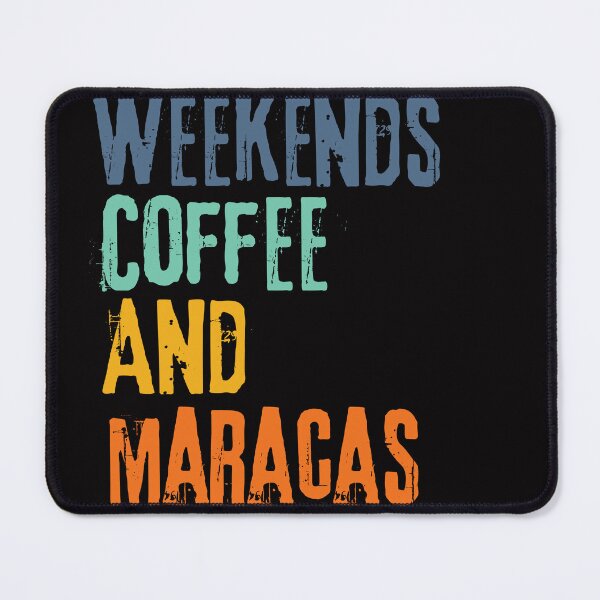 Item preview, Funny Retro Weekends Coffee and Maracas designed and sold by WeirdlyRare.