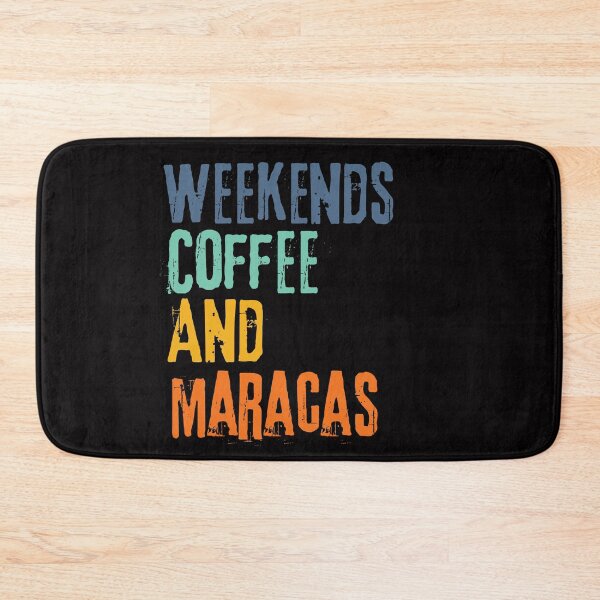 Item preview, Funny Retro Weekends Coffee and Maracas designed and sold by WeirdlyRare.