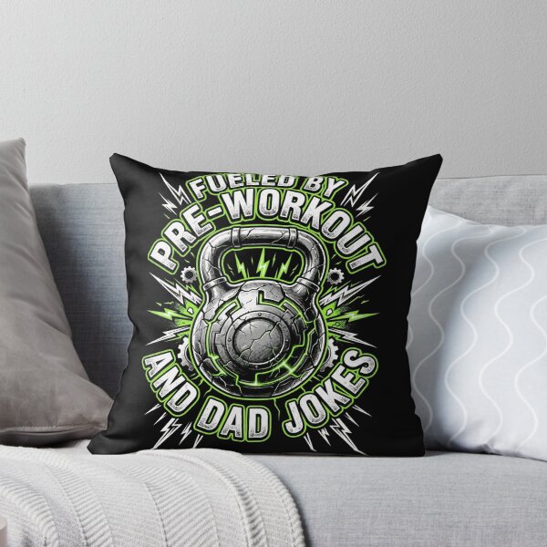 Item preview, Fueled by Pre-Workout and Dad Jokes Kettlebell designed and sold by TeNovaStudio.