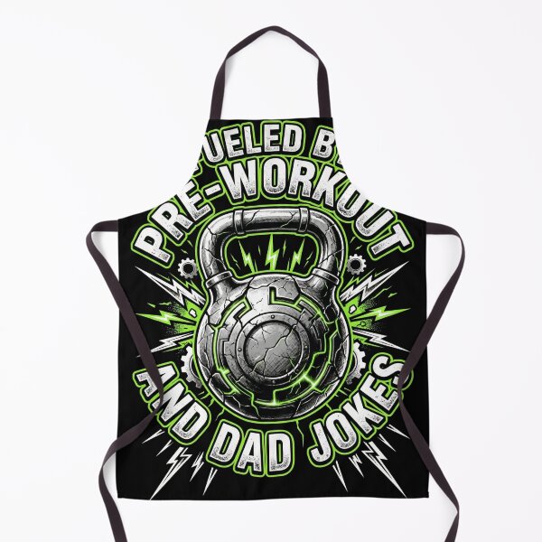 Item preview, Fueled by Pre-Workout and Dad Jokes Kettlebell designed and sold by TeNovaStudio ⭐⭐⭐⭐⭐.