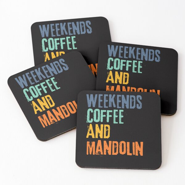 Item preview,  Funny Retro Weekends Coffee and Mandolin designed and sold by WeirdlyRare.