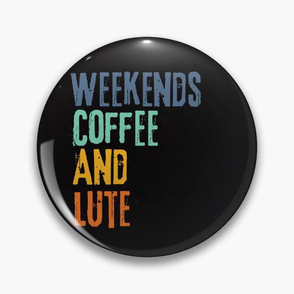 Item preview,  Funny Retro Weekends Coffee and Lute designed and sold by WeirdlyRare.
