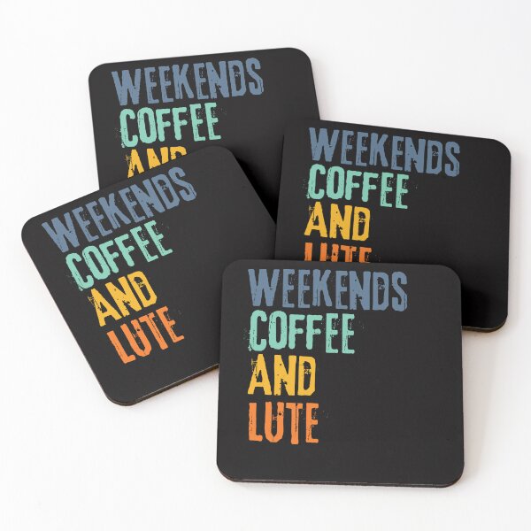Item preview,  Funny Retro Weekends Coffee and Lute designed and sold by WeirdlyRare.