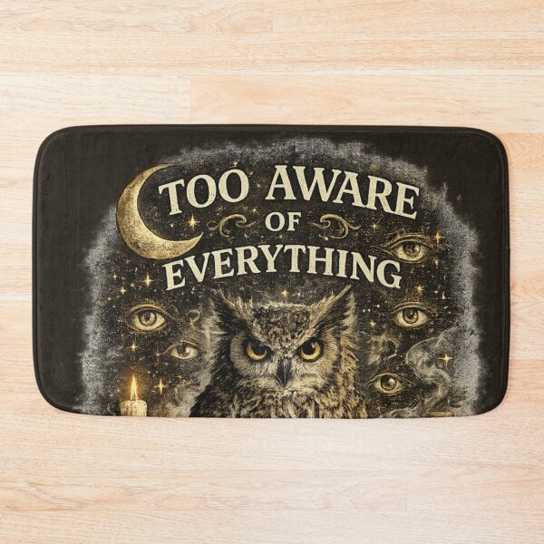 Item preview, Too Aware Of Everything Neurodivergent Owl Sticker designed and sold by Lumennyxart.