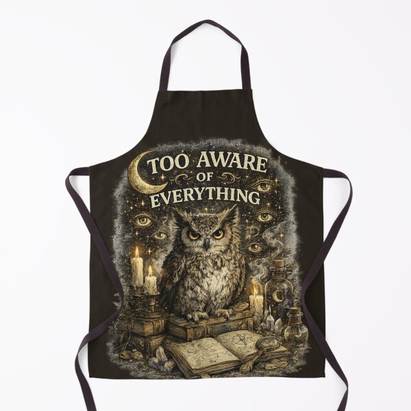 Item preview, Too Aware Of Everything Neurodivergent Owl Sticker designed and sold by Lumennyxart.