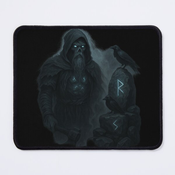Item preview, Odin Sorcerer Viking Skeleton Cloak Runic Runestone designed and sold by Mythborn Saga.