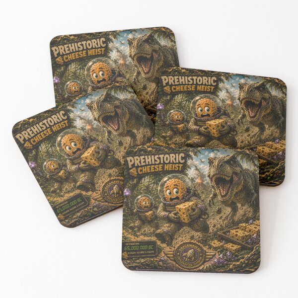 Item preview, Prehistoric Cheese Heist | Temporal Division Escape Mission designed and sold by Snackwave Ninety.