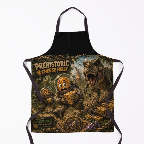 Item preview, Prehistoric Cheese Heist | Temporal Division Escape Mission designed and sold by Snackwave Ninety.