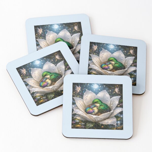 Item preview, Hummingbirds in a Silver Bloom. designed and sold by JoyNest = "The nest of joy".