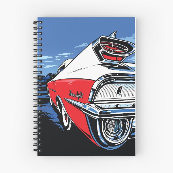 Item preview, Retro Red Tailfin Classic Car Illustration designed and sold by RamyGallery.