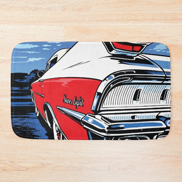 Item preview, Retro Red Tailfin Classic Car Illustration designed and sold by RamyGallery.