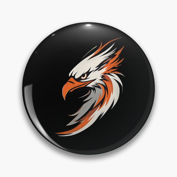 Item preview, Bold Orange Eagle Head Tribal Mascot Vector Art designed and sold by UrbanPrts.