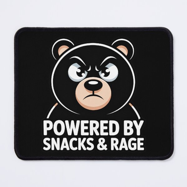 Item preview, POWERED BY SNACKS AND RAGE designed and sold by TrippyOutfitter.