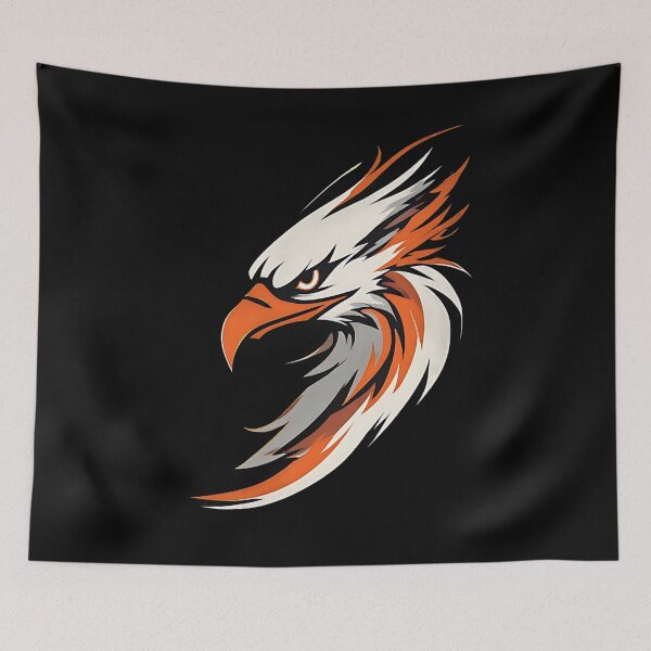 Item preview, Bold Orange Eagle Head Tribal Mascot Vector Art designed and sold by UrbanPrts.