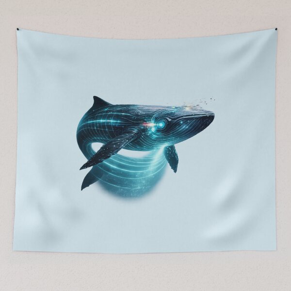 Item preview, Glitch Whale Deep Scan Sonar Neon Glitchbeasts designed and sold by GhezArt.