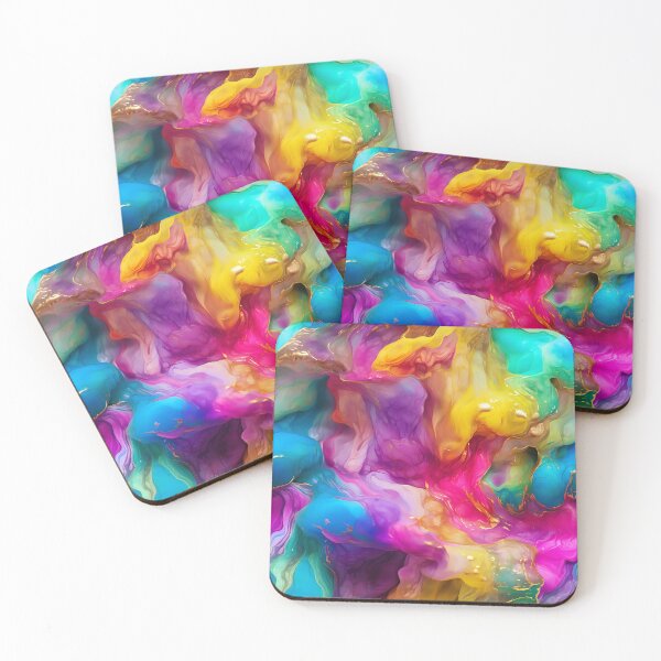 Item preview, Vibrant Rainbow Alcohol Ink Abstract designed and sold by WatercolorLane.