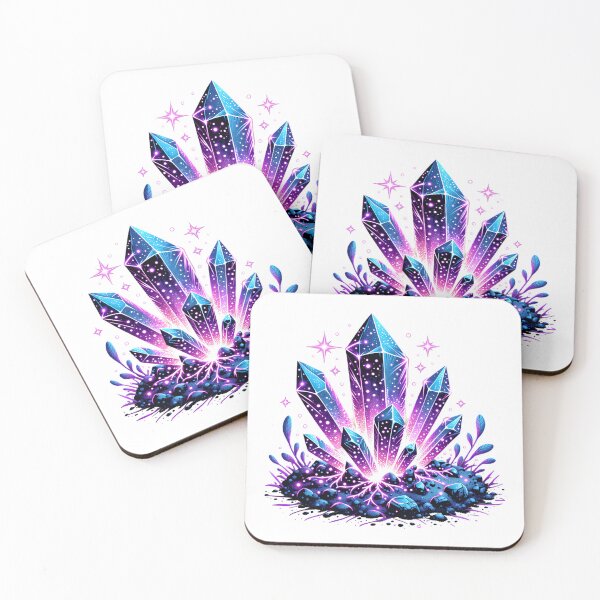 Item preview, Luminous cosmic crystals sticker designed and sold by BullesDePixels.