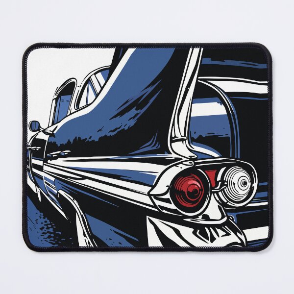 Item preview, Midnight Blue Classic Sedan Rear View Art designed and sold by RamyGallery.
